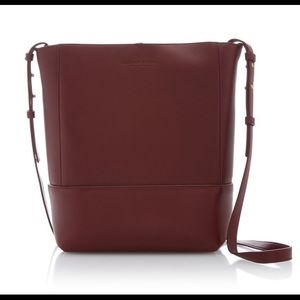 NEW Bottega Veneta Burgundy Leather Bucket Bag